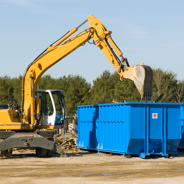 are there any restrictions on where a residential dumpster can be placed in Colcord OK